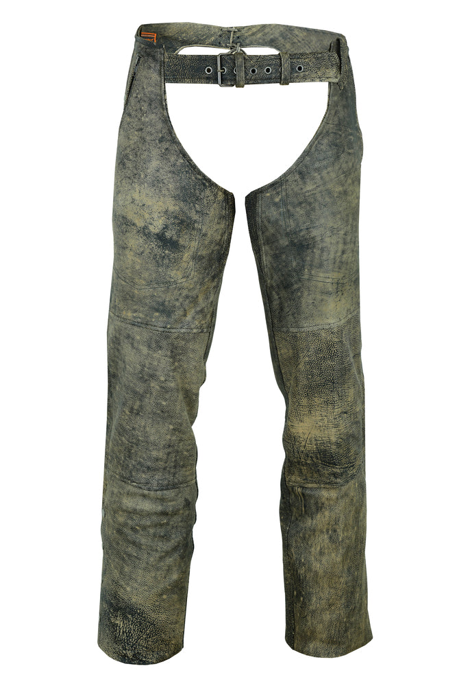 RC439 Unisex Double Deep Pocket Thermal Lined Chaps- Antique Brown