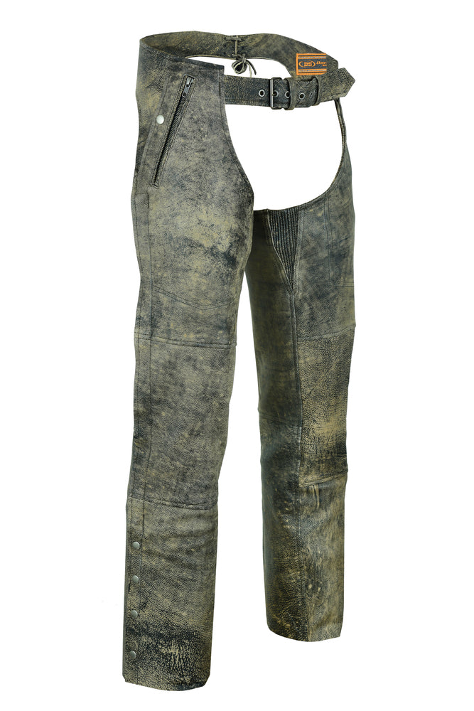 RC439 Unisex Double Deep Pocket Thermal Lined Chaps- Antique Brown