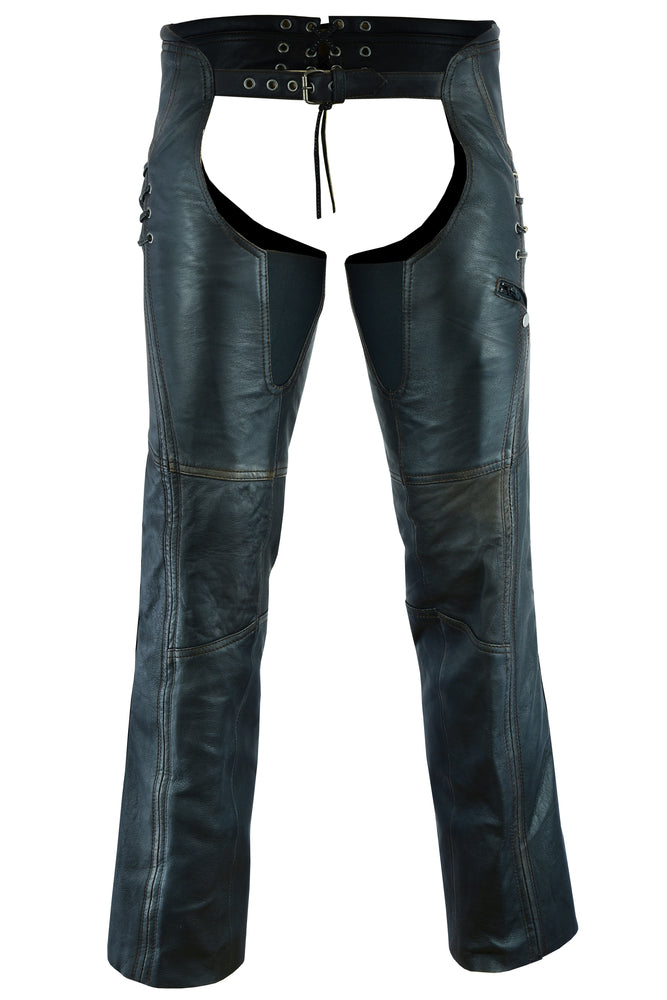 RC490 Women's Stylish Lightweight Hip Set Chaps in Lightweight Drum Dyed Distres