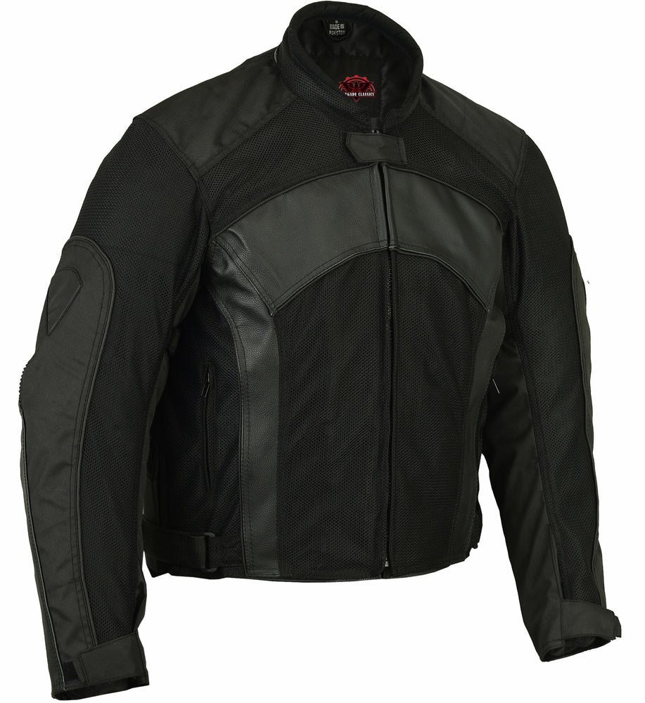 RC750BK Men's Mesh/ Leather Padded Jacket