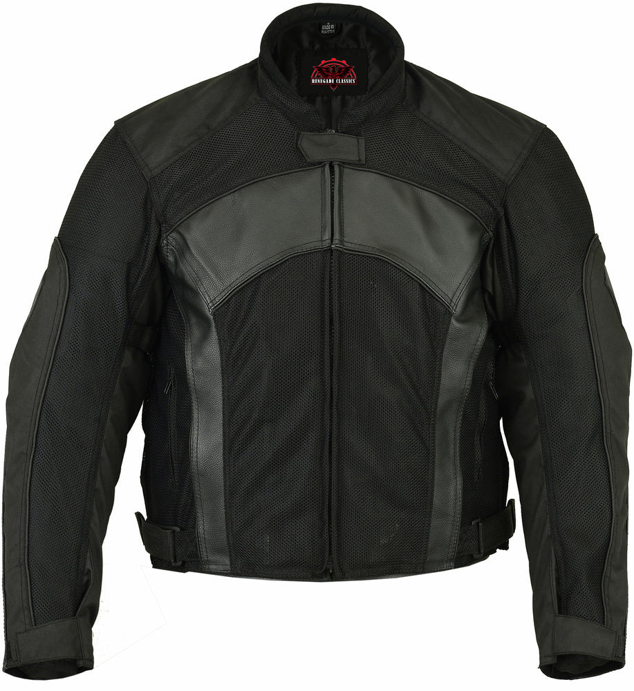 RC750BK Men's Mesh/ Leather Padded Jacket