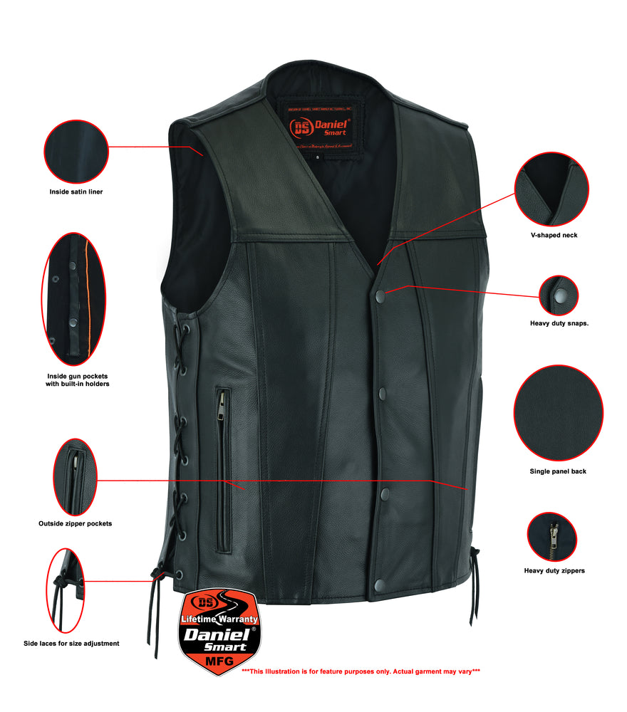 RC105 Men's Single Back Panel Concealed Carry Vest