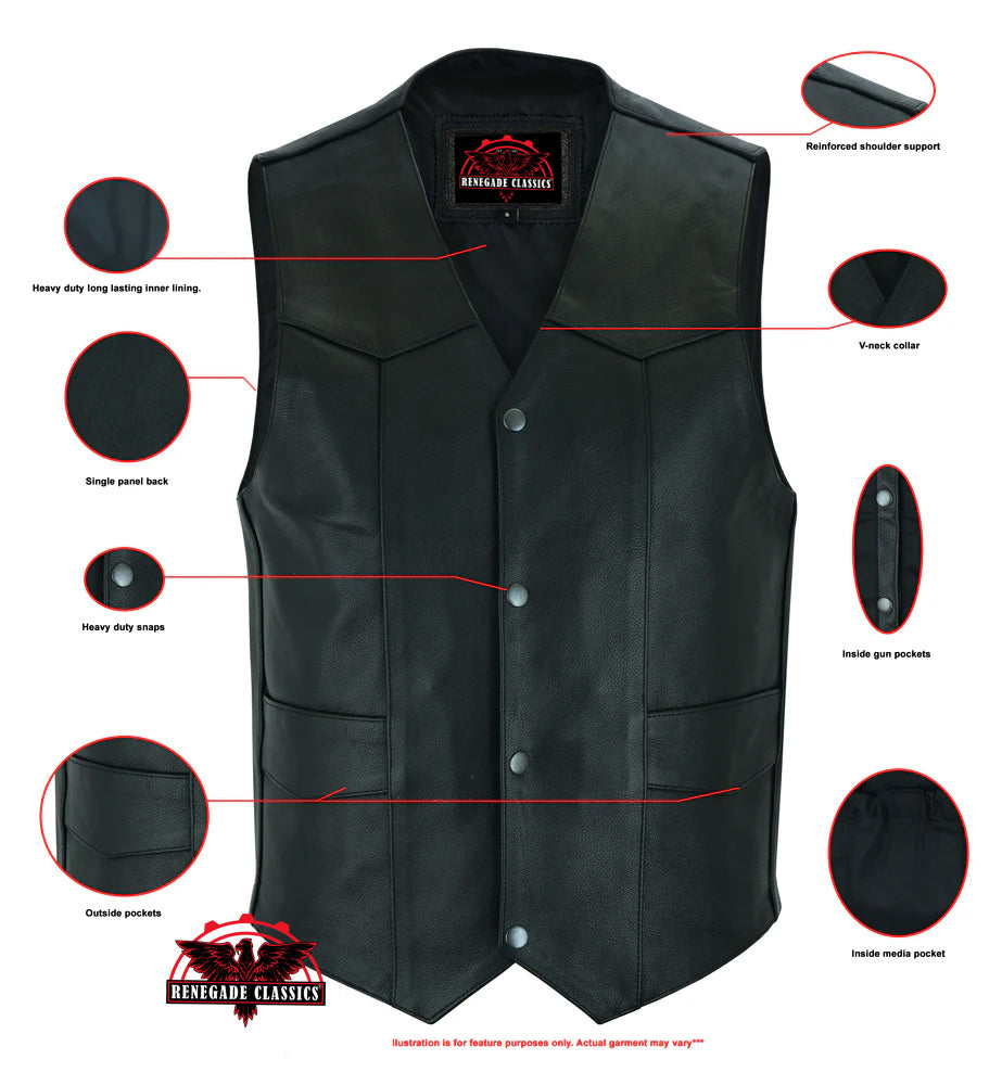 RC110 Traditional Single Back Panel Concealed Carry Vest