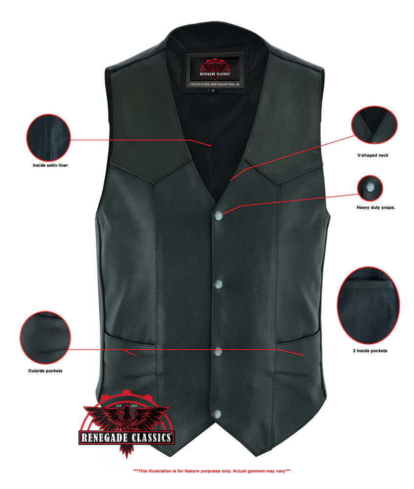 RC104 Men's Plain Side Economy Vest