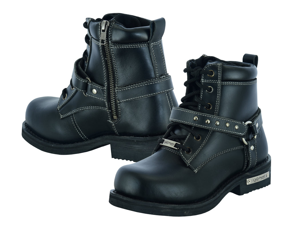 RC9766 Women's Boots with Side Zipper and Single Strap