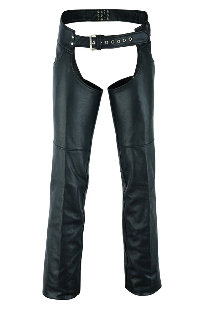 RC447TALL Tall Classic Leather Chaps with Jeans Pockets