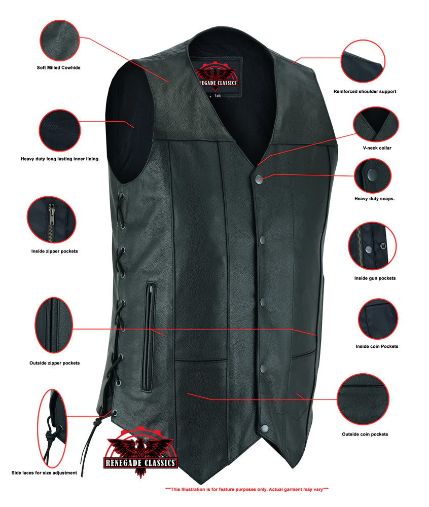 RC144TALL Men's Ten Pocket Utility Vest - TALL