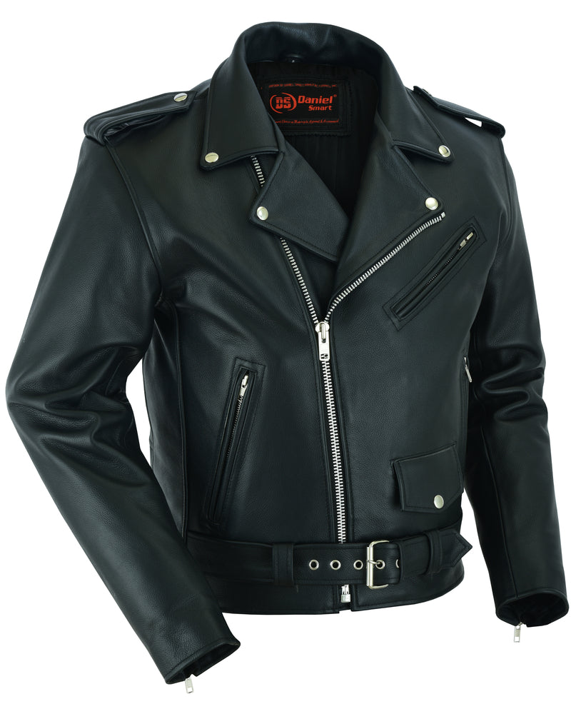 RC761 Motorcycle Armored Classic Biker Leather Jacket