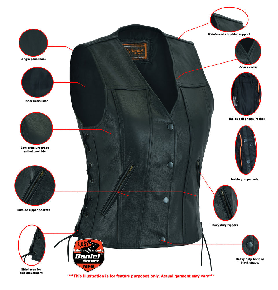 RC205 Women's Single Back Panel Concealed Carry Vest
