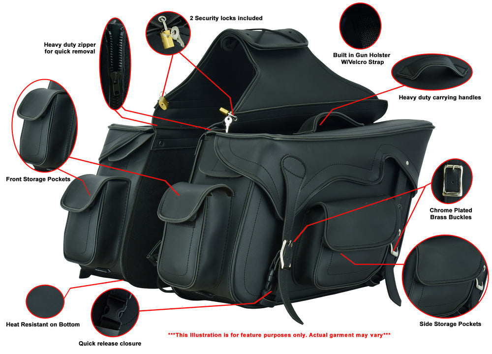 RC322 Two Strap Saddle Bag