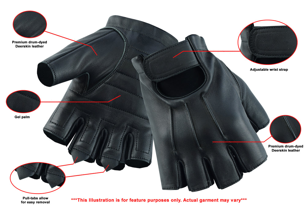 RC26 Men's Hardy Deer Skin Fingerless Glove