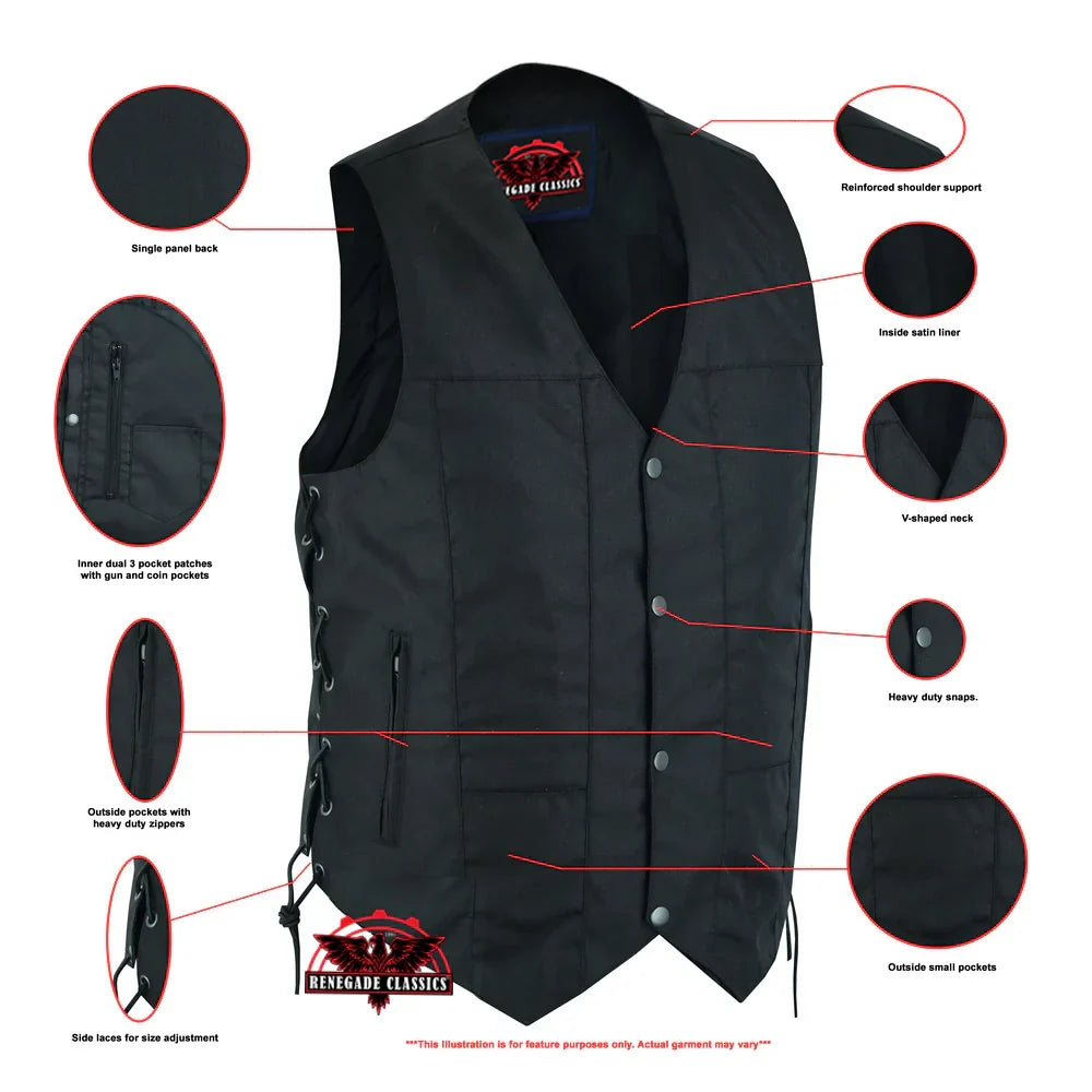 RC113 Men's Textile Ten Pocket Utility Vest