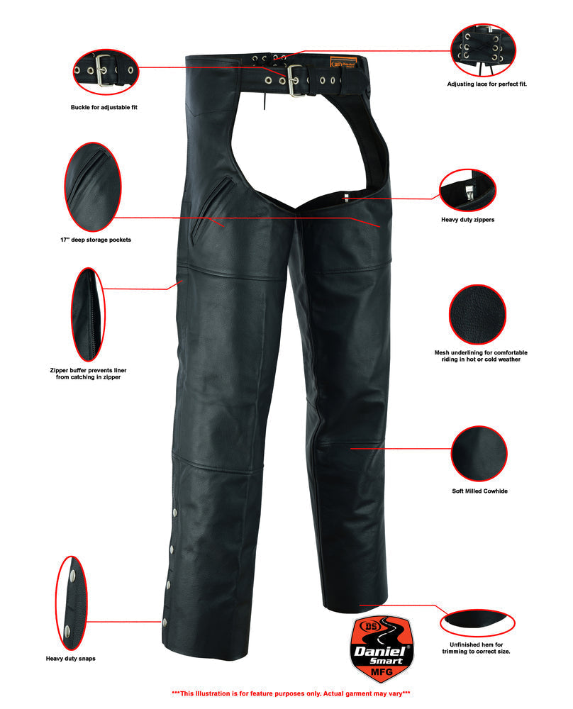 RC410 Dual Deep Pocket Unisex Chaps