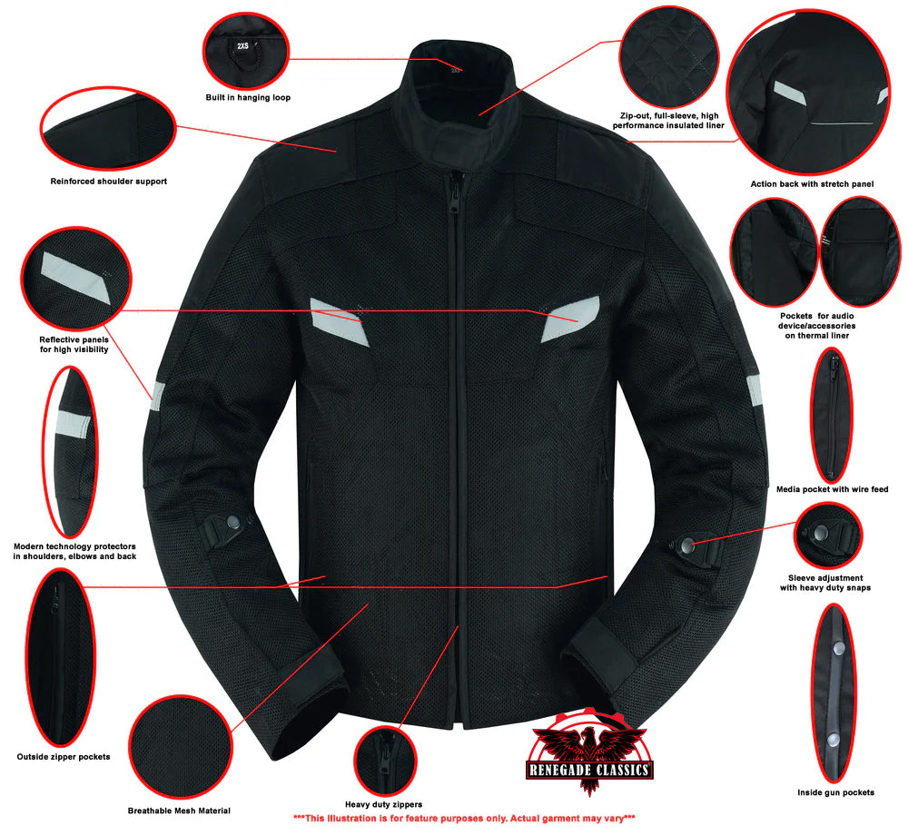 RC766 Men's Performance Mesh Jacket - Black