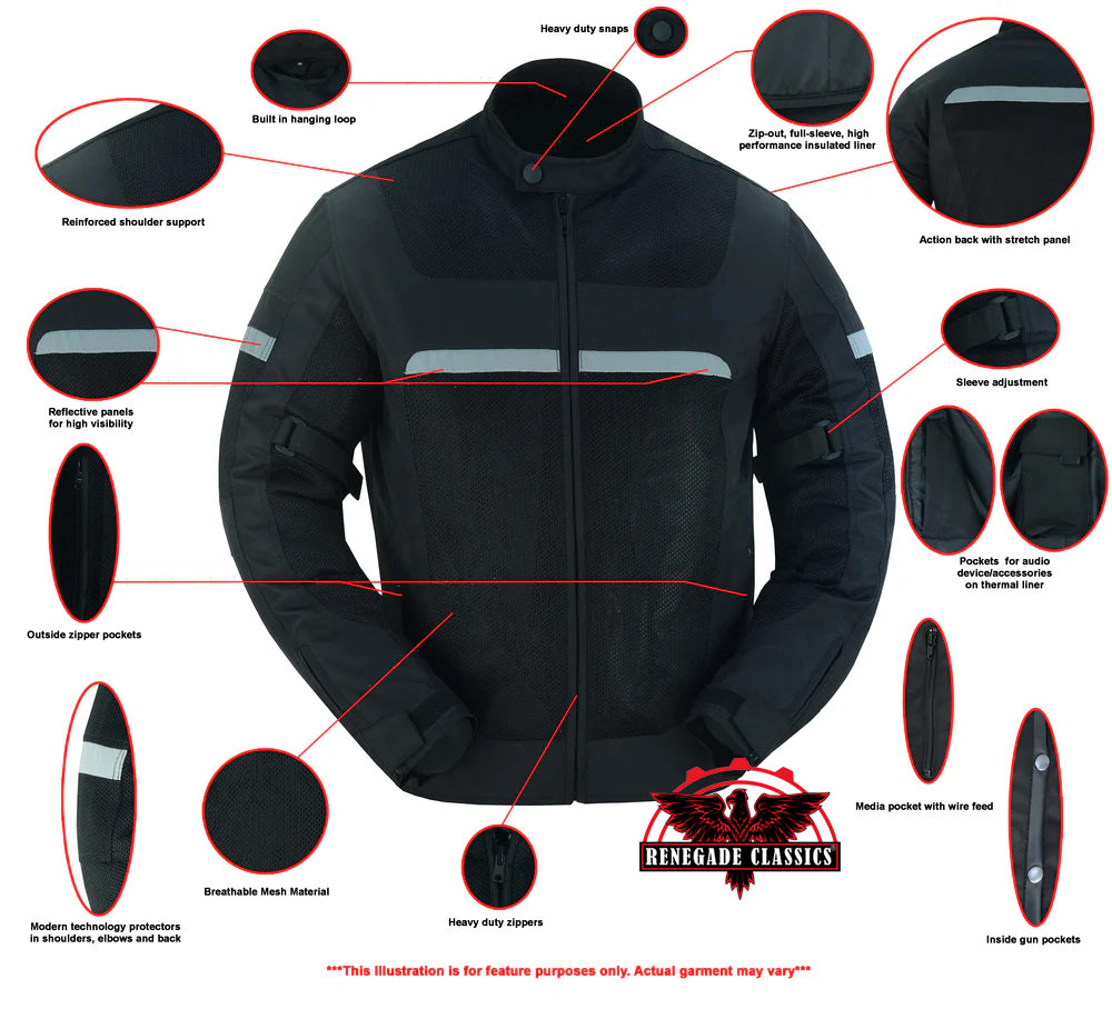 RC764 Men's Racer Mesh Jacket - Black