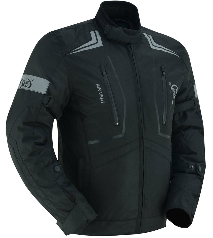 RC4610 Flight Wings - Black Textile Motorcycle Jacket for Men