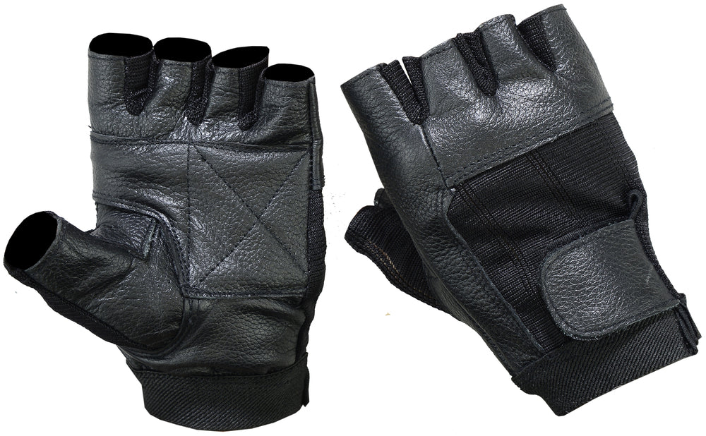 RC12 Leather / Mesh Fingerless Glove