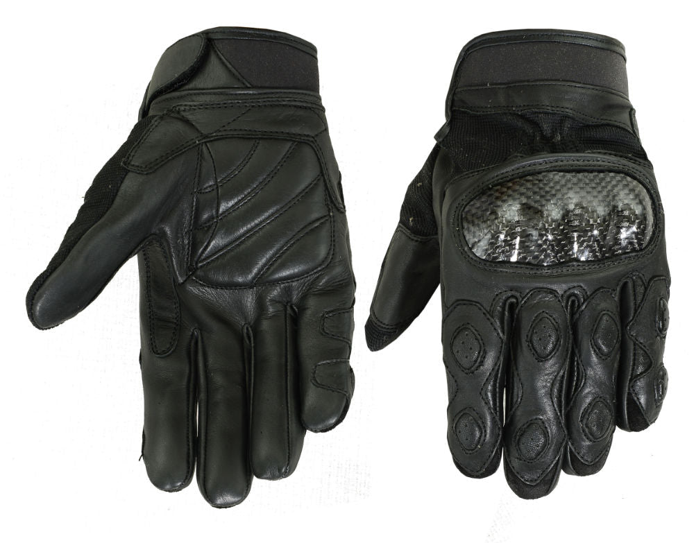RC55BK Leather/ Textile Sporty Glove