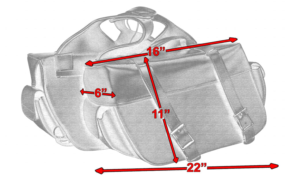 RC321 Two Strap Saddle Bag