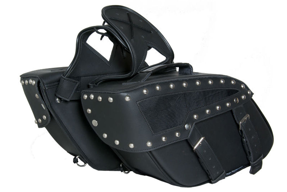 RC313S Two Strap Saddle Bag w/ Studs
