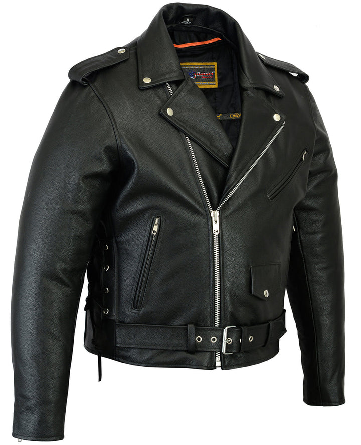 RC731 Men's Classic Side Lace Police Style M/C Jacket