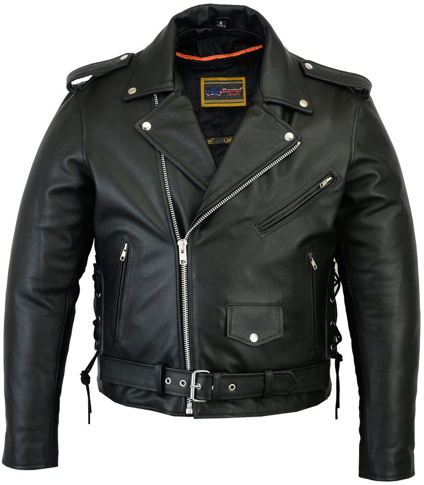 RC731 Men's Classic Side Lace Police Style M/C Jacket