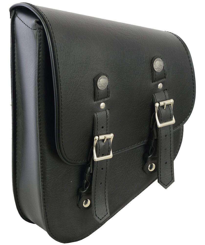 RC4010L Left Side Premium Leather Swing Arm Bag W/ Buffalo Snaps
