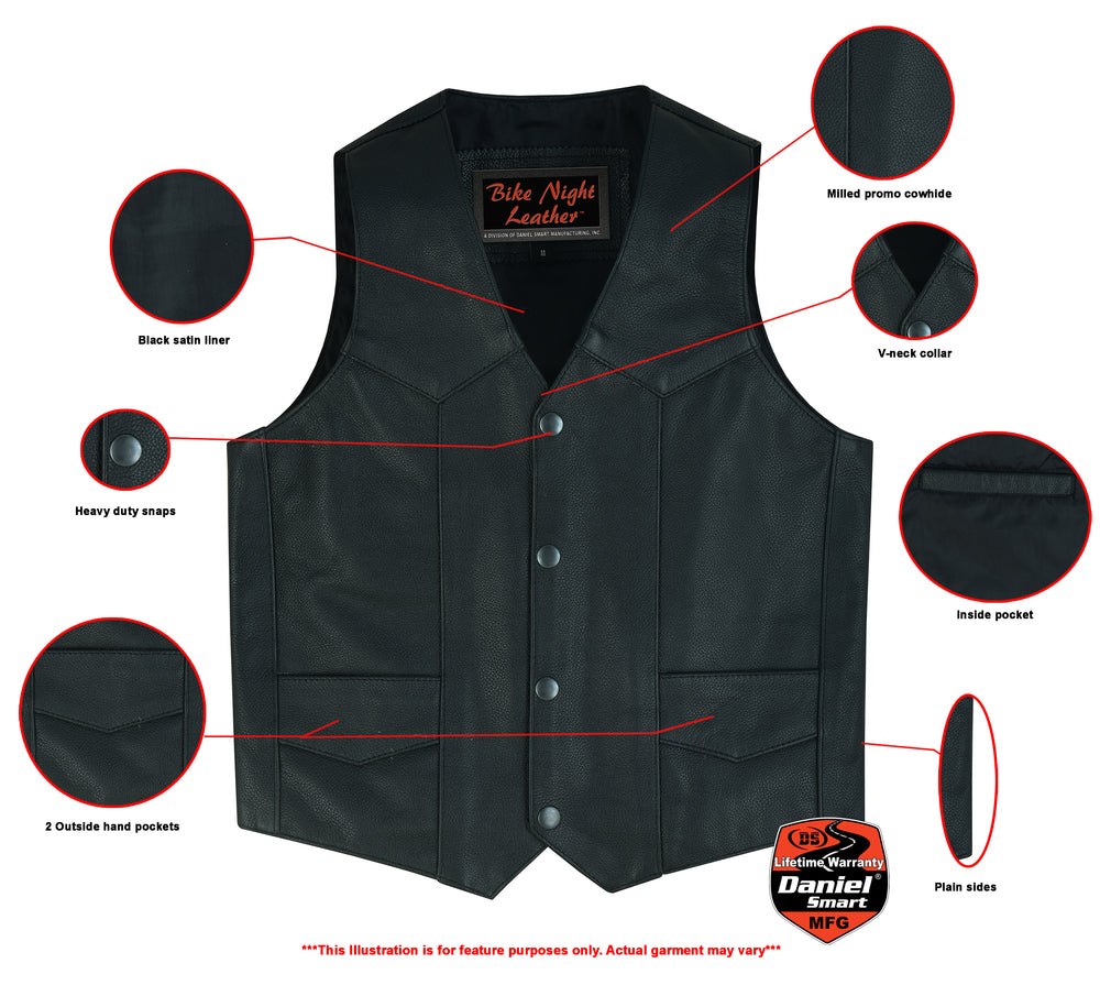 RC1725 Kids Traditional Style Plain Side Vest