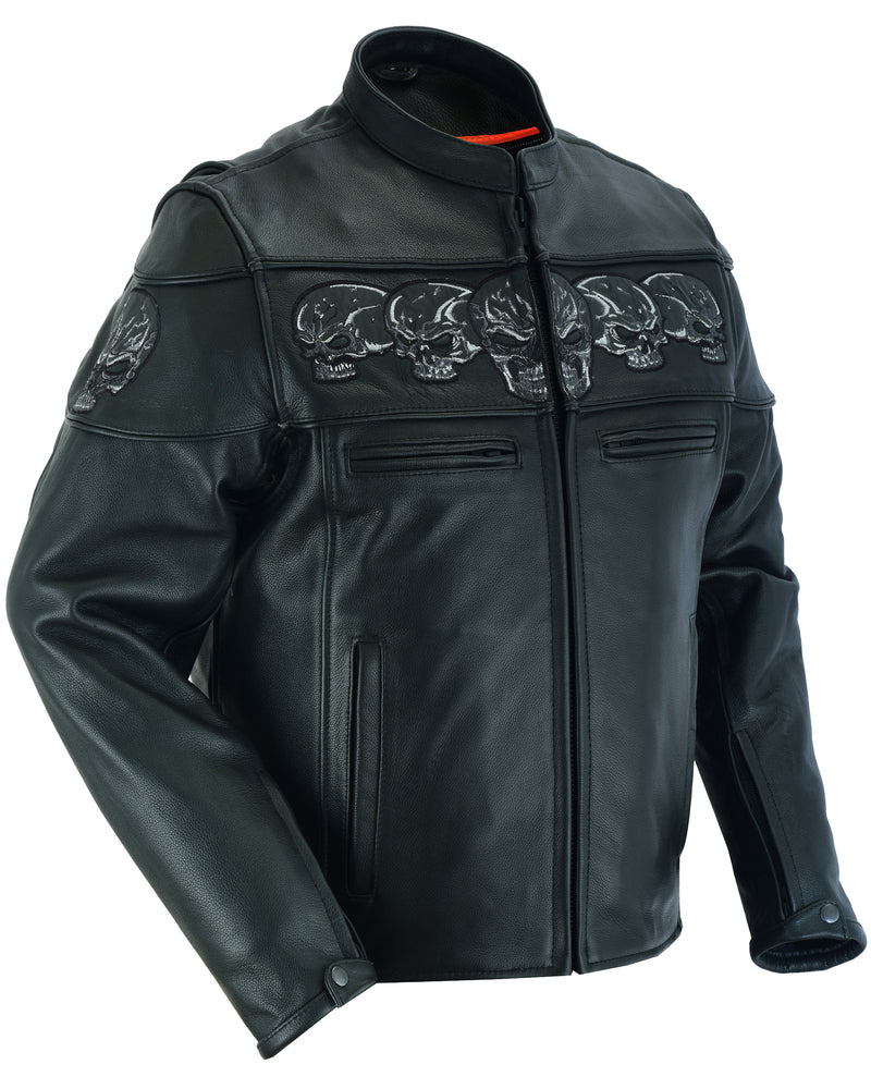RC700 Men's Scooter Jacket w/Reflective Skulls
