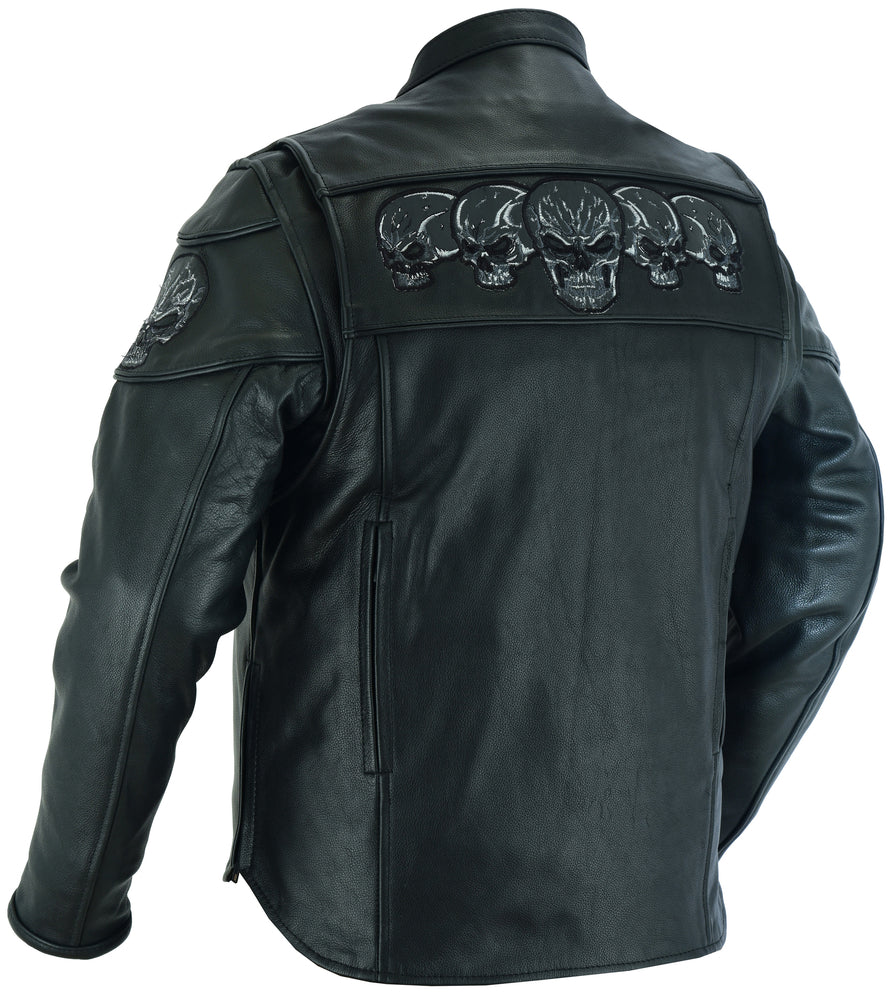 RC700 Men's Scooter Jacket w/Reflective Skulls