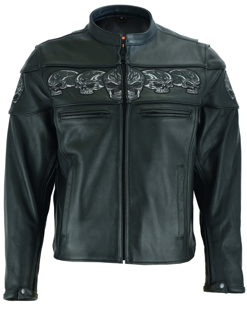 RC700 Men's Scooter Jacket w/Reflective Skulls