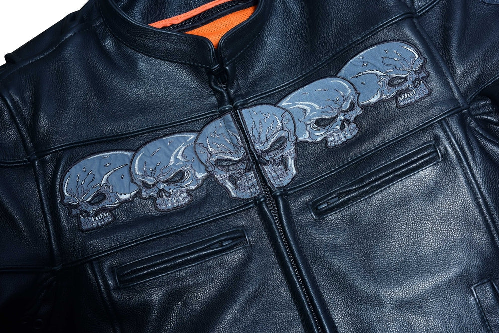 RC700 Men's Scooter Jacket w/Reflective Skulls