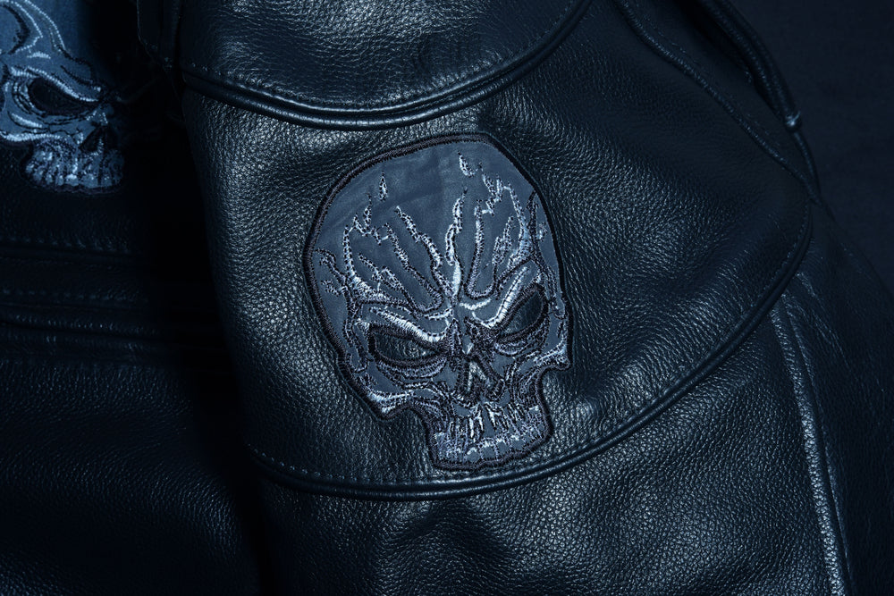 RC700 Men's Scooter Jacket w/Reflective Skulls
