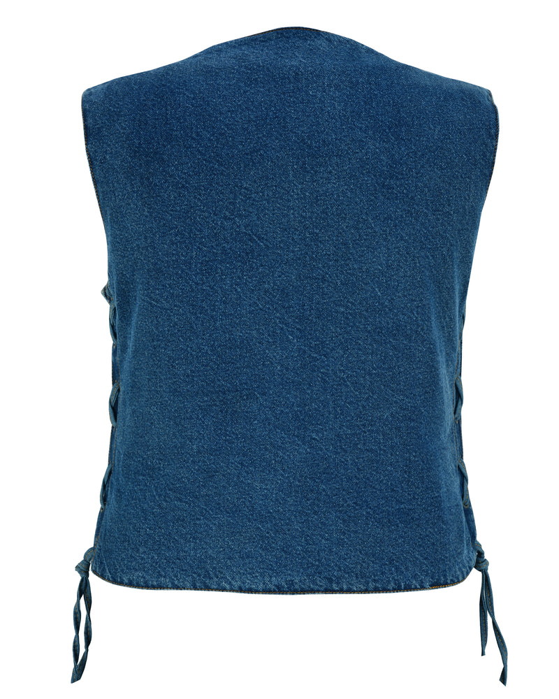 RM948 Women's 6 Pocket Denim Utility Vest - Blue
