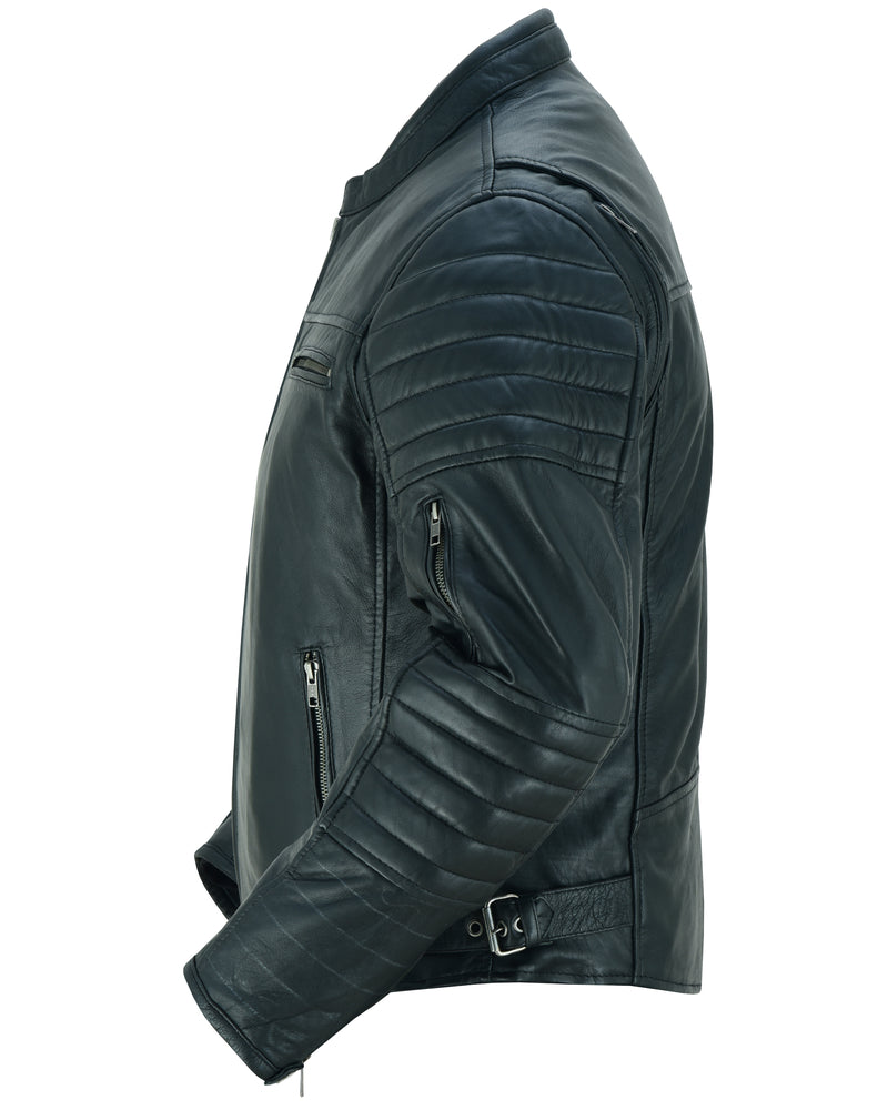 RC757 Men's Lightweight Drum Dyed Naked Lambskin Crossover Scooter Ja