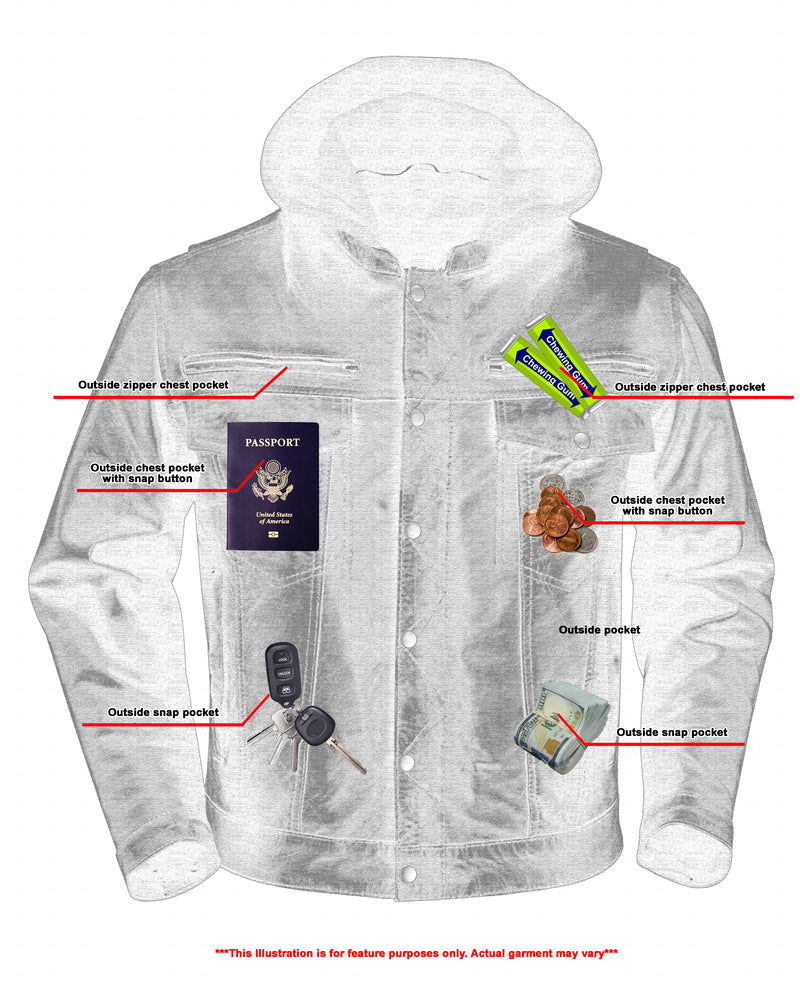 RC782 Men's Lightweight Drum Dyed Distressed Naked Lambskin Jacket