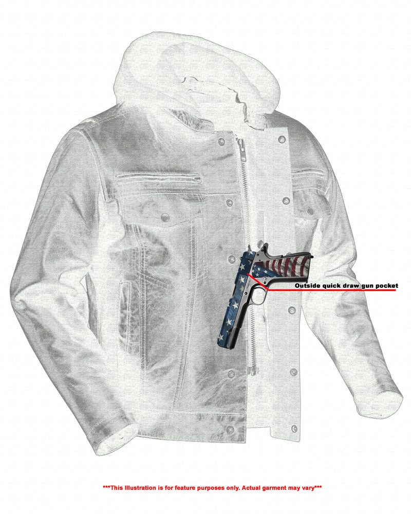 RC782 Men's Lightweight Drum Dyed Distressed Naked Lambskin Jacket