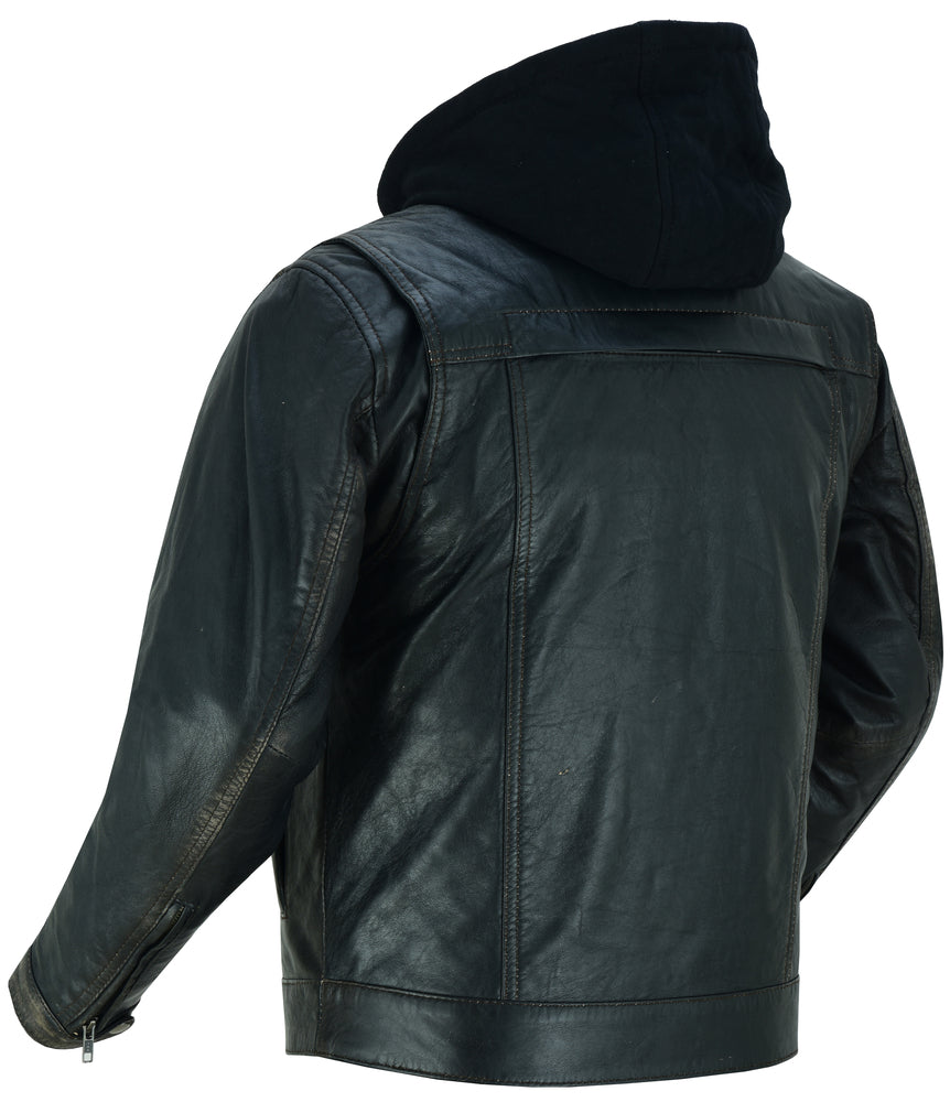 RC782 Men's Lightweight Drum Dyed Distressed Naked Lambskin Jacket