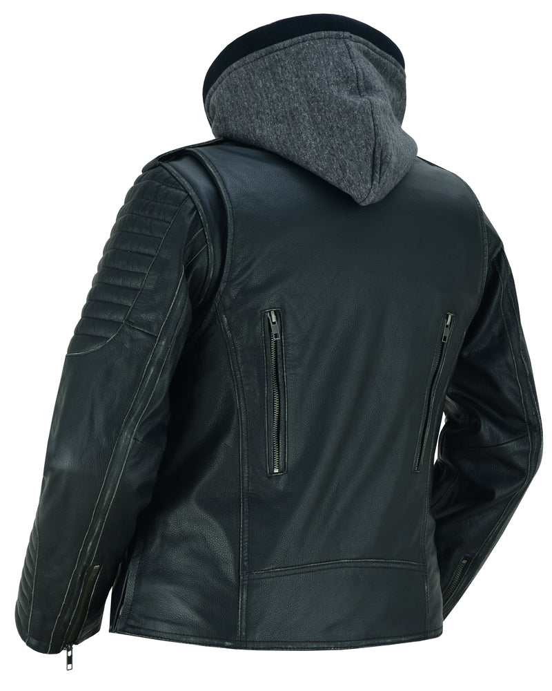 RC877 Women's M/C Jacket with Rub-Off Finish