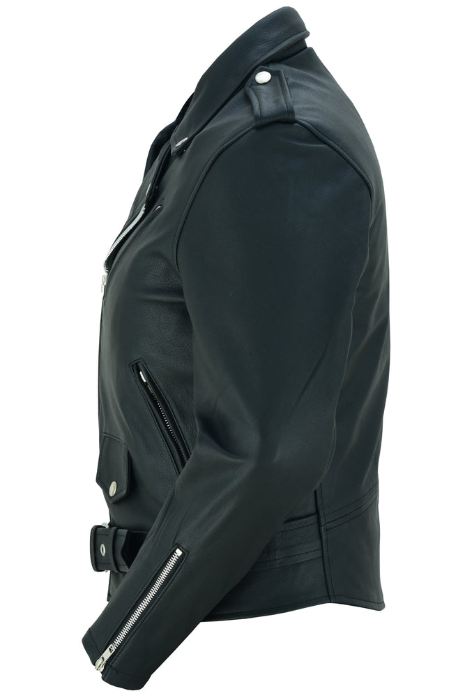 RC850 Women's Classic Plain Side Fitted M/C Style Jacket