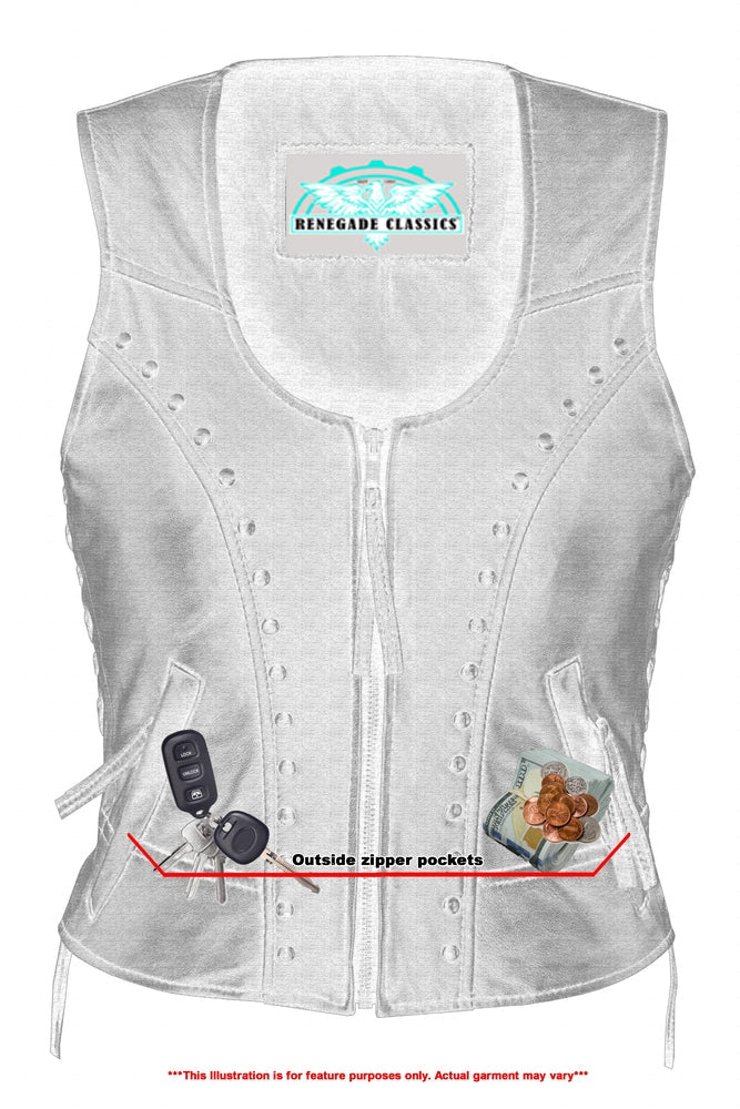 RC241 Women's Lightweight Vest with Rivets Detailing