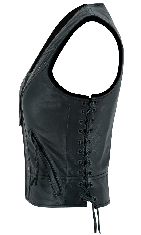 RC241 Women's Lightweight Vest with Rivets Detailing