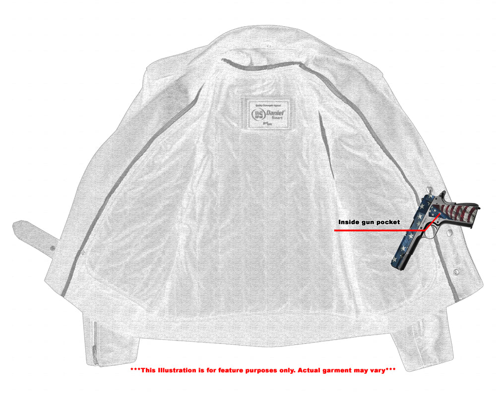 RC759 Men's Eagle Embossed Live To Ride - Ride To Live Classic Black