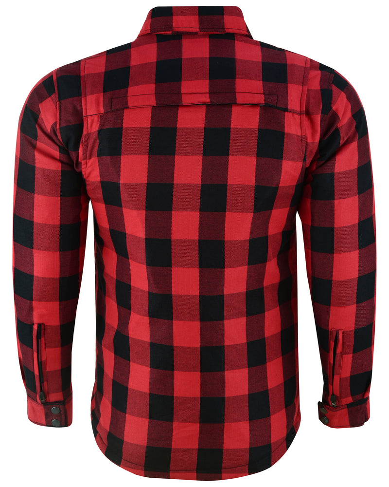 DS4671 Armored Flannel Shirt - Red Daniel Smart Manufacturing