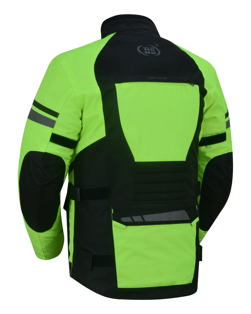 RC4616 Advance Touring Textile Motorcycle Jacket for Men - Hi-Vis