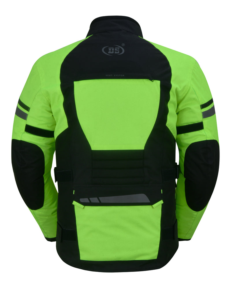 RC4616 Advance Touring Textile Motorcycle Jacket for Men - Hi-Vis