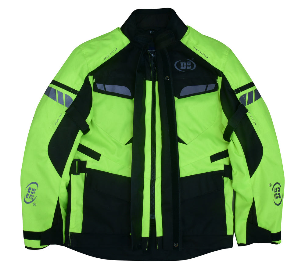 RC4616 Advance Touring Textile Motorcycle Jacket for Men - Hi-Vis