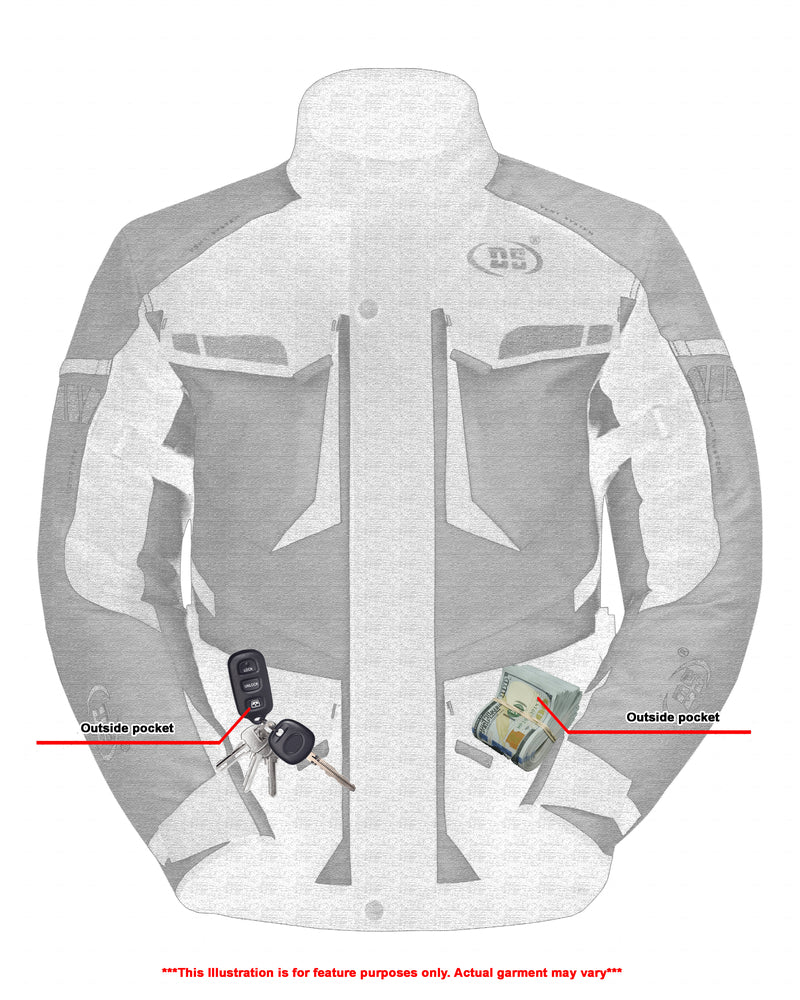 RC4616 Advance Touring Textile Motorcycle Jacket for Men - Hi-Vis