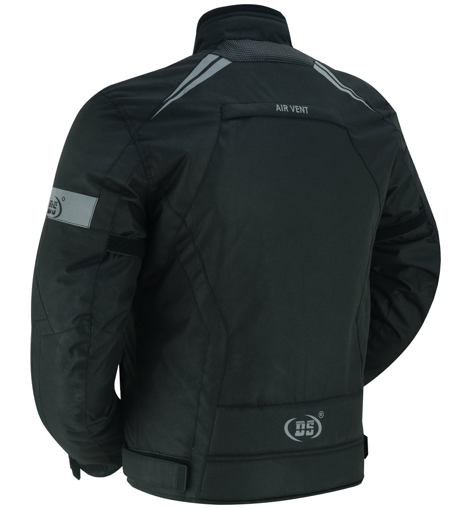 RC4610 Flight Wings - Black Textile Motorcycle Jacket for Men