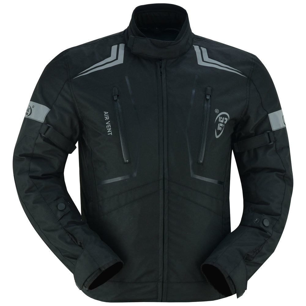 RC4610 Flight Wings - Black Textile Motorcycle Jacket for Men